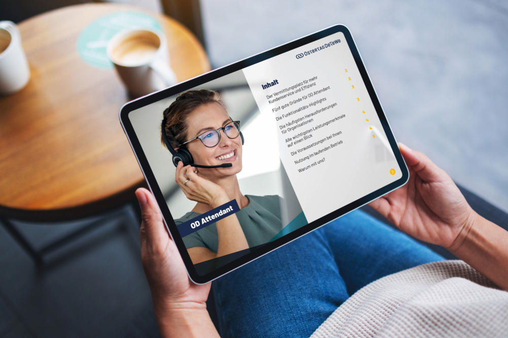 Jetzt Flyer zu unserem Vermittlunsplatz OD Attendant herunterladen